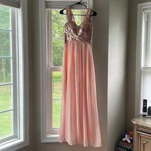 Rose Gold Formal Dress (Homecoming, Prom, Bridal)